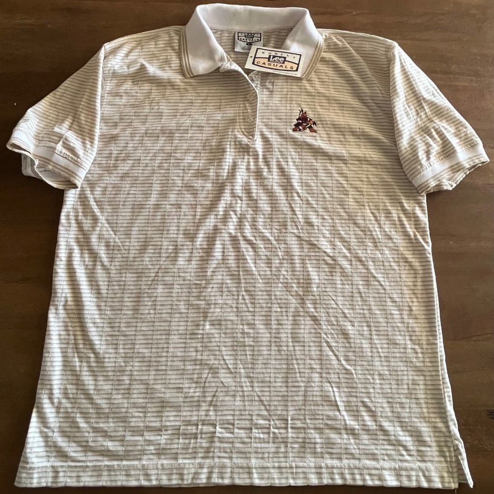 Vintage Lee Sport NWT Arizona Coyotes Polo Shirt Womens Large short sleeve